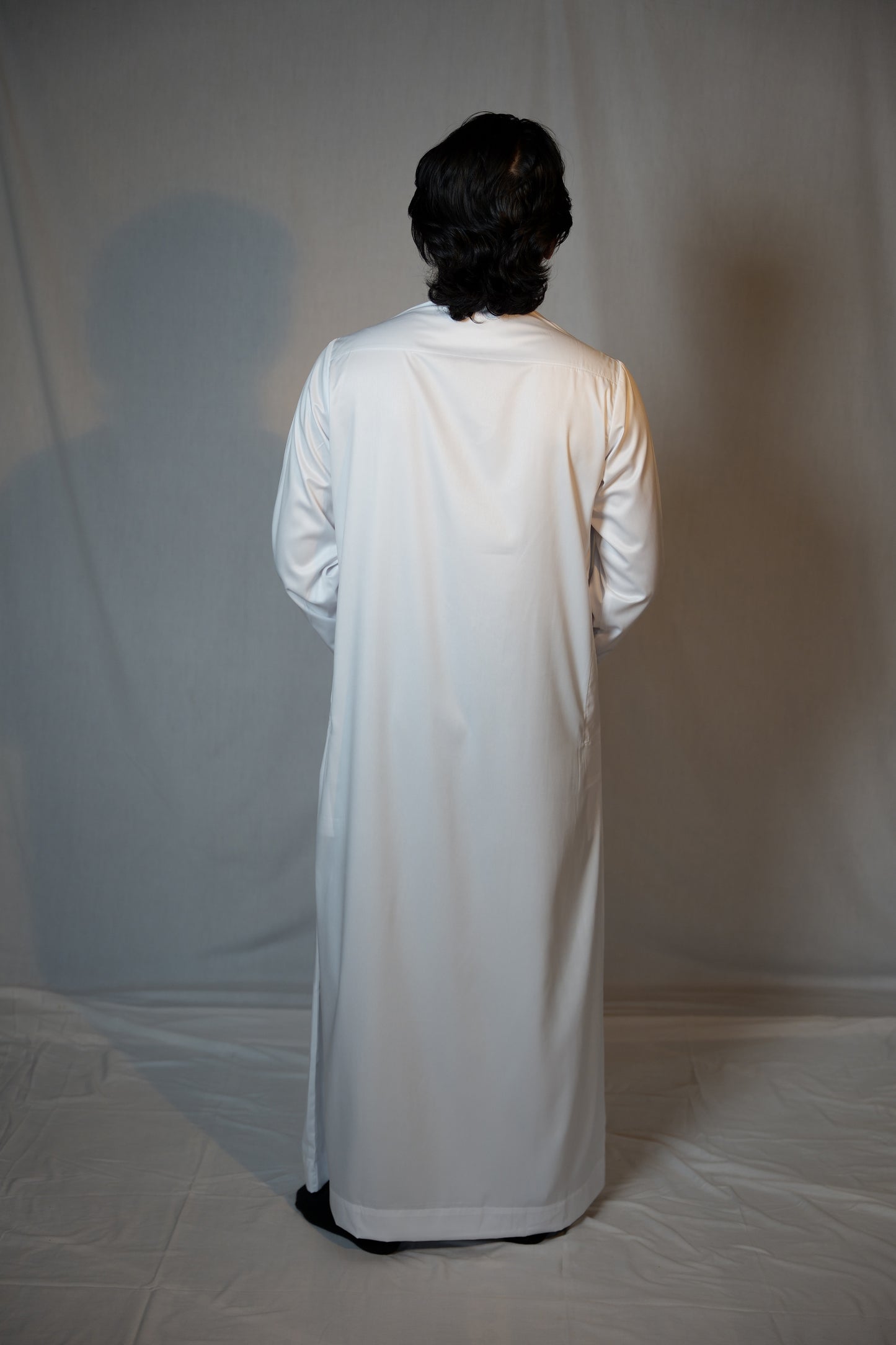 Emirati Satin White Thobe