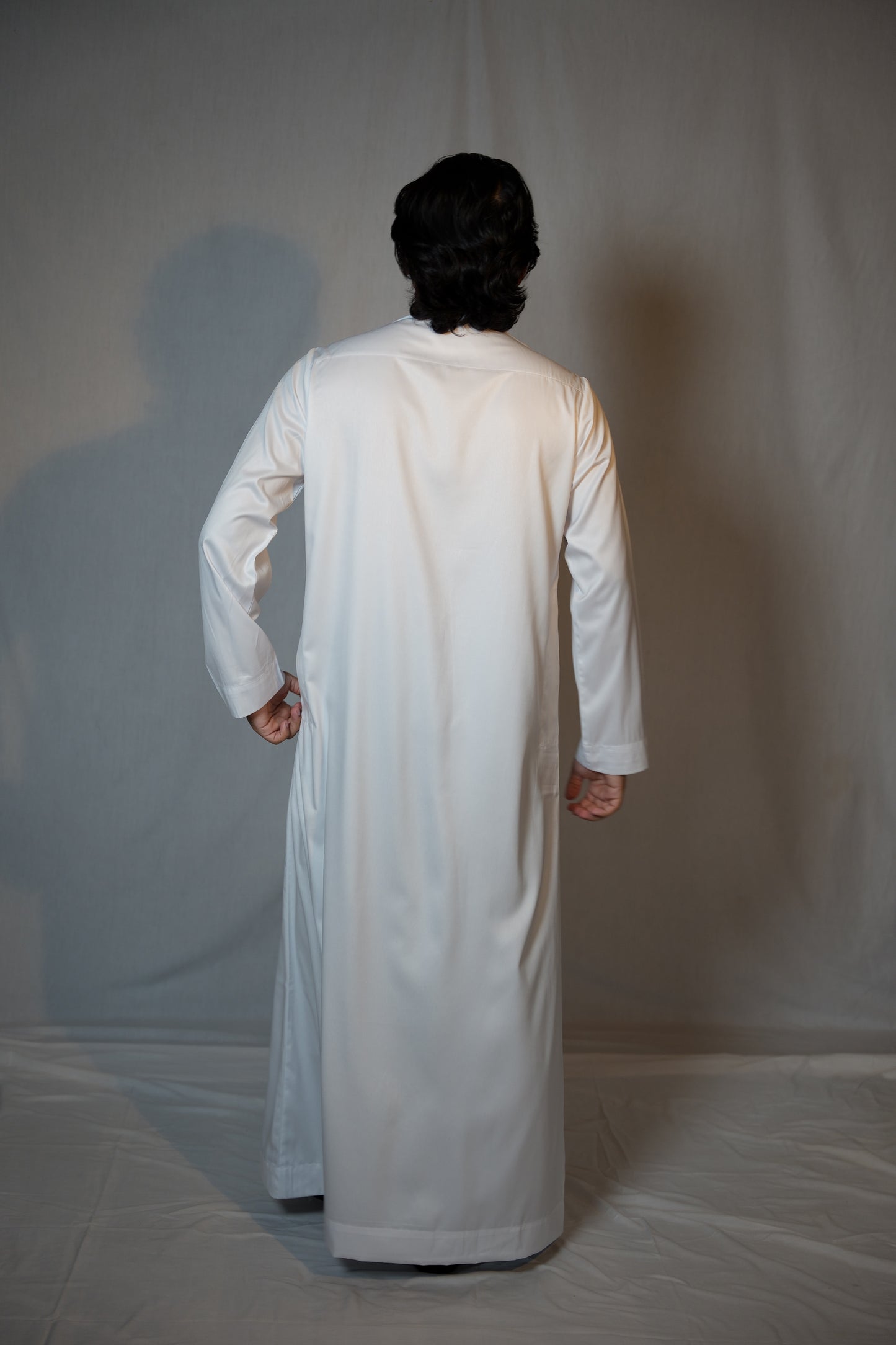 Emirati Satin White Thobe