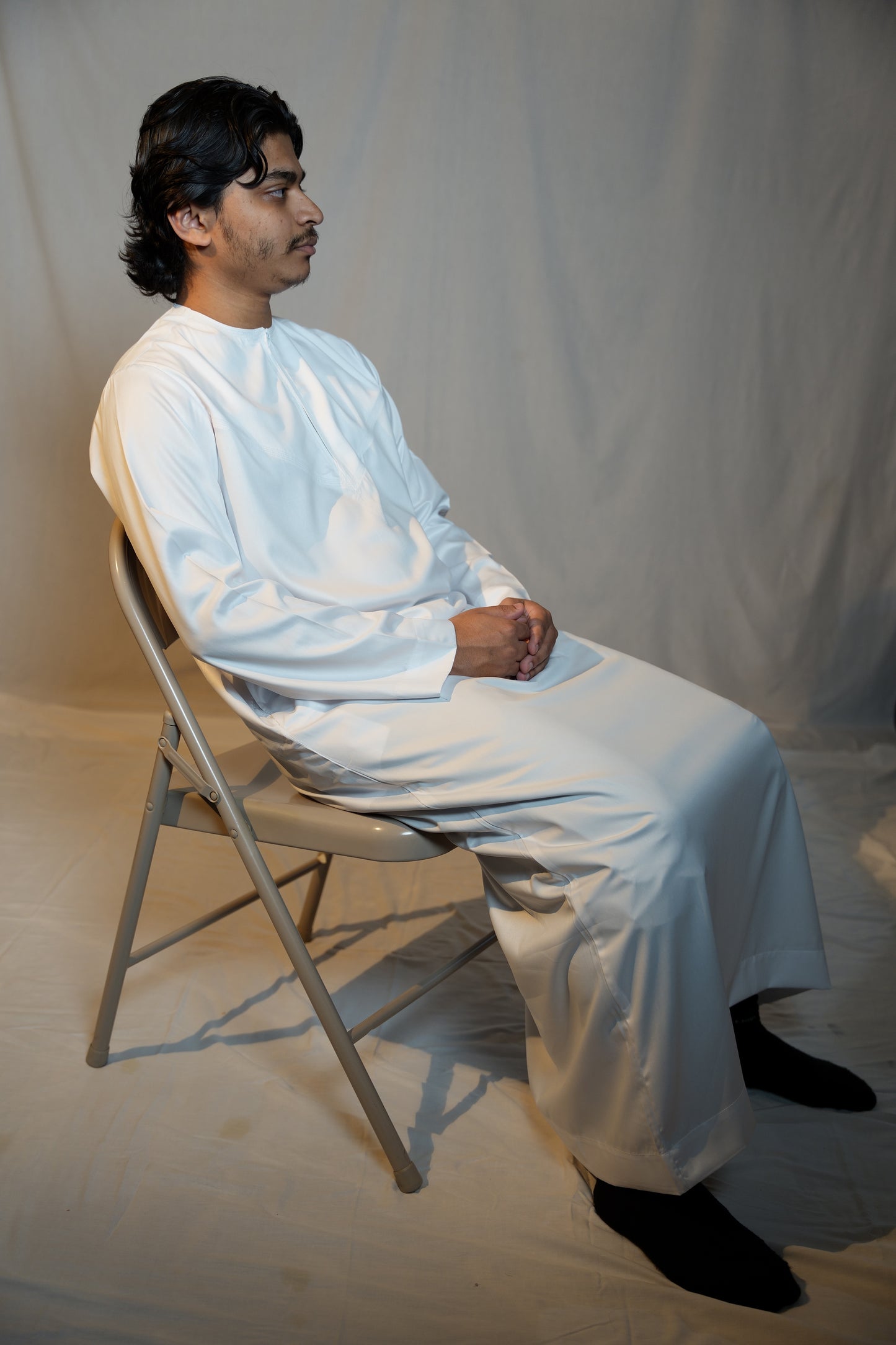 Emirati Satin White Thobe